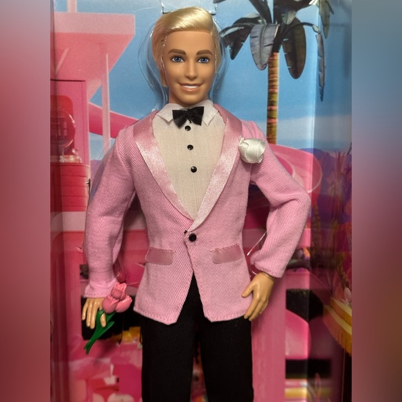 💎 BARBIE THE MOVIE KEN DOLL W PINK TUXEDO DRESS   “CUSTOM” 🎩🕶️ ⏲️ 🌷 - Picture 3 of 5